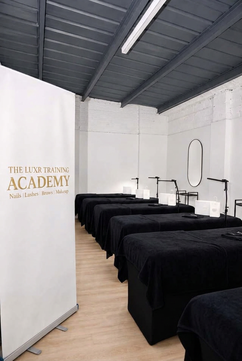 The LUXR Training Academy studio — Nails, Lashes, Brows, Makeup